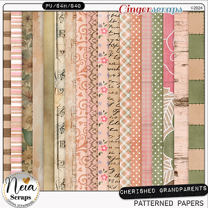 Cherished Grandparents - Patterned Papers - by Neia Scraps