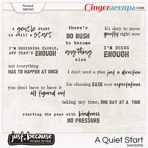 A Quiet Start Wordarts by Just Because Studio
