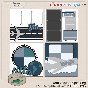 Your Captain Speaking Template Set by ScrapChat Designs