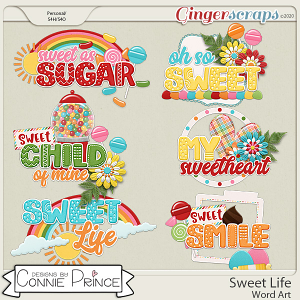 Sweet Life - Word Art Pack by Connie Prince