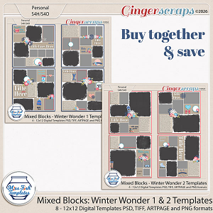 Mixed Blocks - Winter Wonder 1- 2 Templates by Miss Fish 