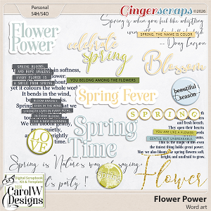 Flower Power Word art