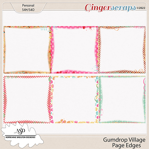  Gumdrop Village Page Edges- By Adrienne Skelton Designs 