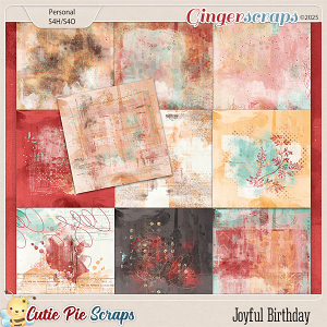 Joyful Birthday Painted Papers