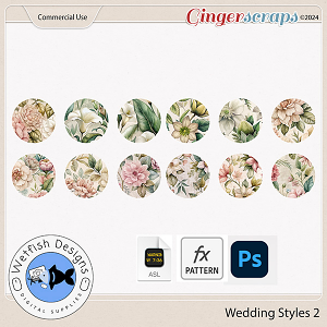 CU Wedding Layer Styles & Patterns 2 by Wetfish Designs