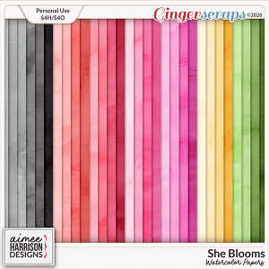 She Blooms Watercolor Papers by Aimee Harrison