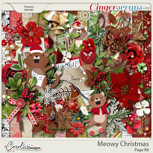 Meowy Christmas-Page Kit