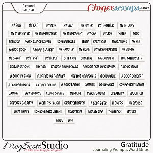 Journaling Prompts - Gratitude Word Strips
