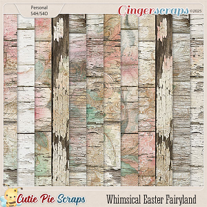 Whimsical Easter Fairyland Wood Papers