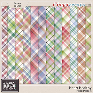 Heart Healthy Plaid Papers by Aimee Harrison
