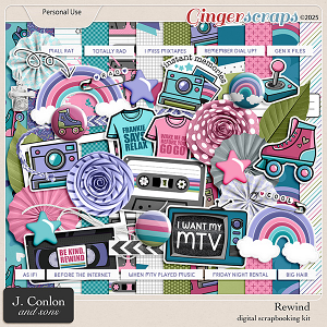 Rewind Digital Scrapbooking Kit by J. Conlon and Sons