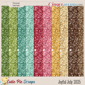 Joyful July 2025 Glitter Papers