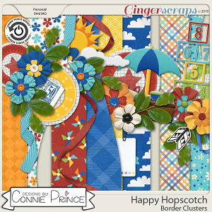 Happy Hopscotch - Border Clusters by Connie Prince