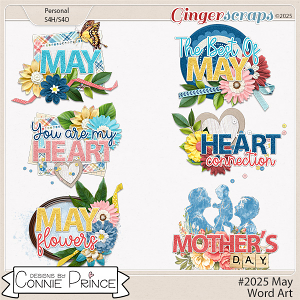 #2025 May - Word Art Pack by Connie Prince #2025 May - Word Art Pack by Connie Prince