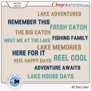 At the Lake Word Art by Wetfish Designs 