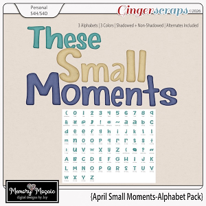 Everyday Memories: April Small Moments-Alphabet Pack by Memory Mosaic