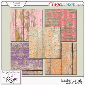 Easter Lamb Wood Papers by Scrapbookcrazy Creations