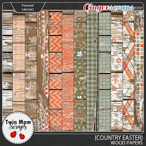Country Easter - WOOD PAPERS by Twin Mom Scraps