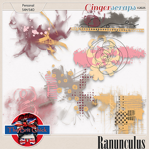 Ranunculus Stamps By The Brit Chick