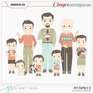 My Family2 Layered Templates (CU) by GS Creations