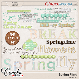 Spring Fling-Word art