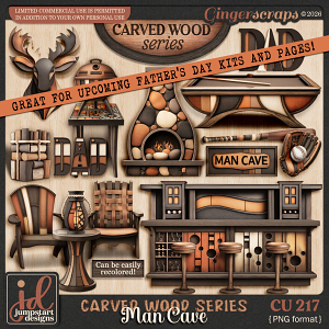 CU & PU 217 ~ Carved Wood Series ~ Man Cave