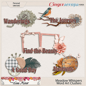 Meadow Whispers Word Art Clusters from Designs by Lisa Minor
