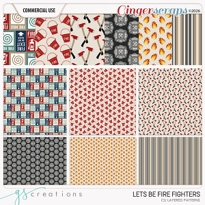 Let's Be Fire FIghters Patterns (CU) by GS Creations