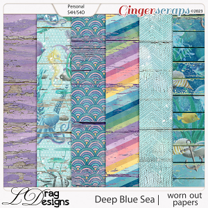 Deep Blue Sea: Worn Out Papers by LDragDesigns