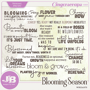 Blooming Season Wordarts by JB Studio