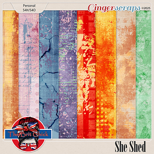 She Shed Artsy Papers By The Brit Chick