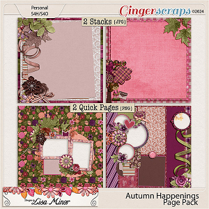 Autumn Happenings Page Pack from Designs by Lisa Minor