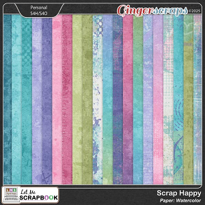 Scrap Happy Paper-Watercolor by Let Me Scrapbook