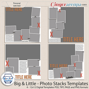 Big Little Photo Stacks Templates by Miss Fish 