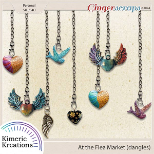At the Flea Market Dangles by Kimeric Kreations