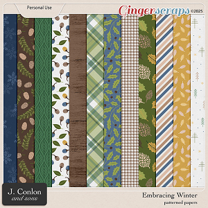 Embracing Winter Patterned Papers by J. Conlon and Sons