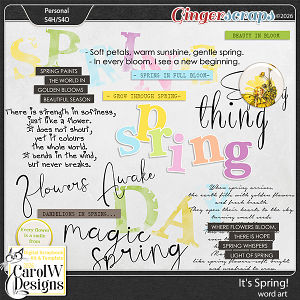 It's Spring! Word art