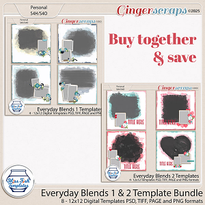 Everyday Blends 1 & 2 Template Bundle by Miss Fish