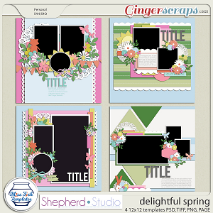 Delightful Spring Templates by Miss Fish and Shepherd Studios