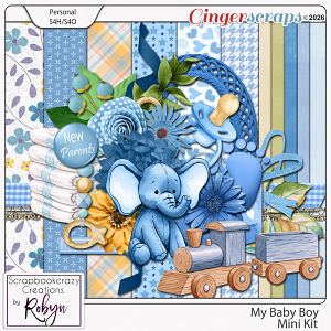My Baby Boy Mini Kit by Scrapbookcrazy Creations