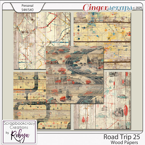  Road Trip 25 Wood Papers by Scrapbookcrazy Creations