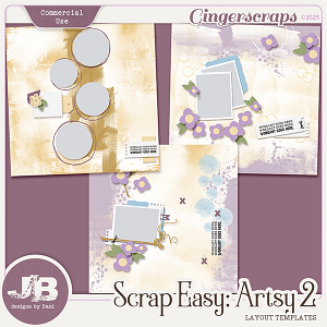 {CU} Scrap Easy: Artsy 2 Templates by JB Studio