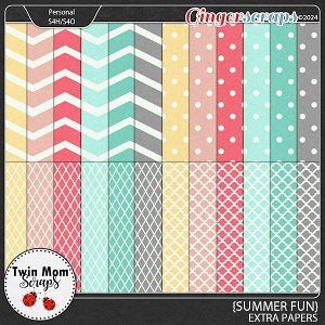 Summer Fun - EXTRA PAPERS by Twin Mom Scraps