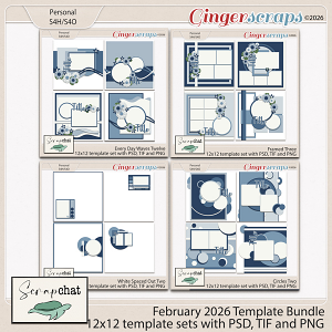February 2026 Template Bundle by ScrapChat Designs
