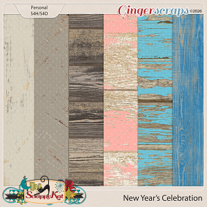 New Year's Celebration Painted Wood Papers by The Scrappy Kat