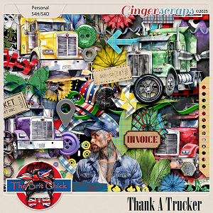 Thank A Trucker Elements By The Brit Chick