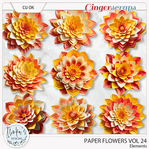 CU Paper Flowers Vol 24 by Ilonka's Designs