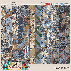 Boys To Men Artsy Papers by The Scrappy Kat