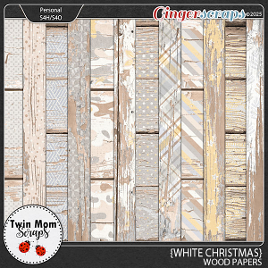 White Christmas - WOOD PAPERS by Twin Mom Scraps