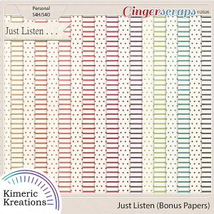 Just Listen Bonus Papers by Kimeric Kreations